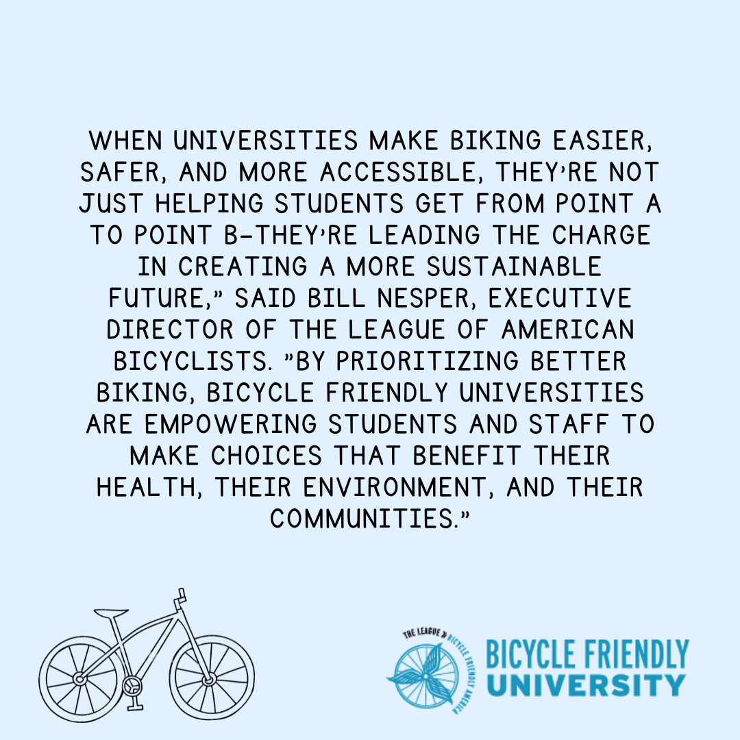 Picture of UCB Gold Award description for best Bicycle University