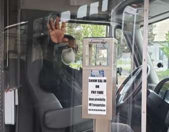 Image of shuttle bus driver