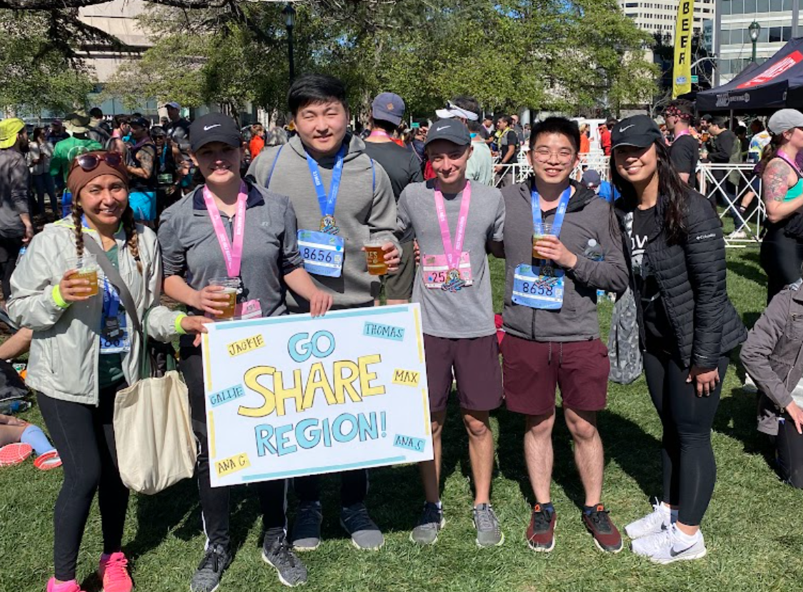 Image of Share Region staff at the Oakland Marathon